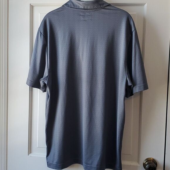 UNDER ARMOUR CONGRESSIONAL CC HERRINGBONE ZIG ZAG GOLF POLO SHIRT GRAY LARGE - Picture 6 of 6
